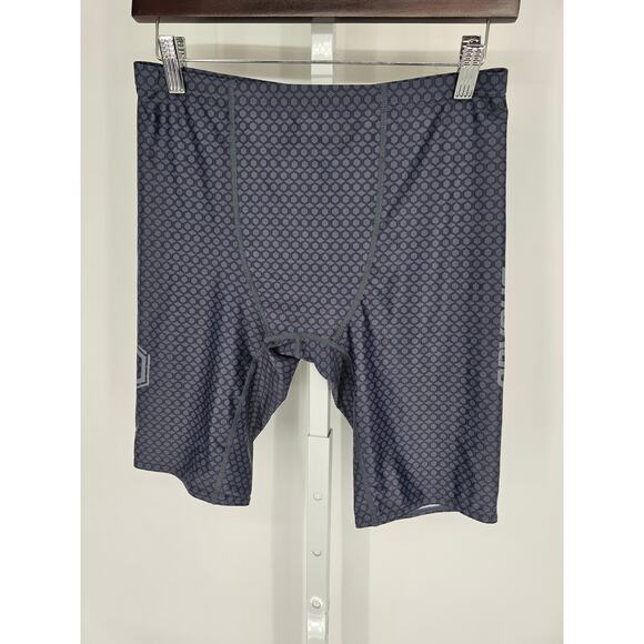 Onvous Mens Sz 34 Compression Jammer Swimsuit Swim Trunk Blue Gray Competitive - Picture 1 of 4